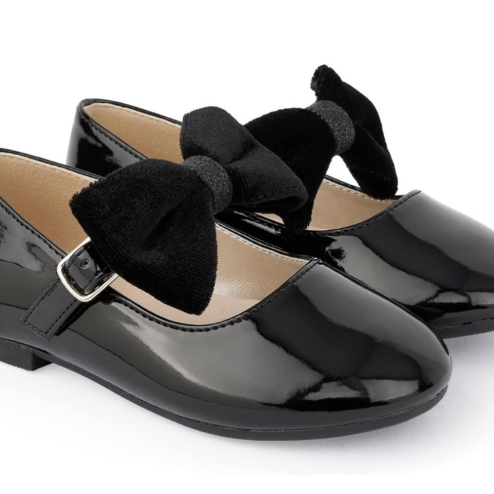 black bow dress shoes